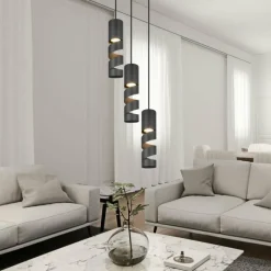 Luminaires Trio Stream Suspension Noir, 3 lumières* Suspensions