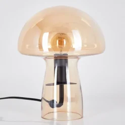 hofstein Style champignon Almagre Lampe à poser Noir, 1 lumière