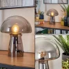 hofstein Style champignon Almagre Lampe à poser Noir, 1 lumière