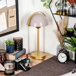 Lampes Dorées-hofstein Style champignon Guttsta Lampe à poser Or, 1 lumière