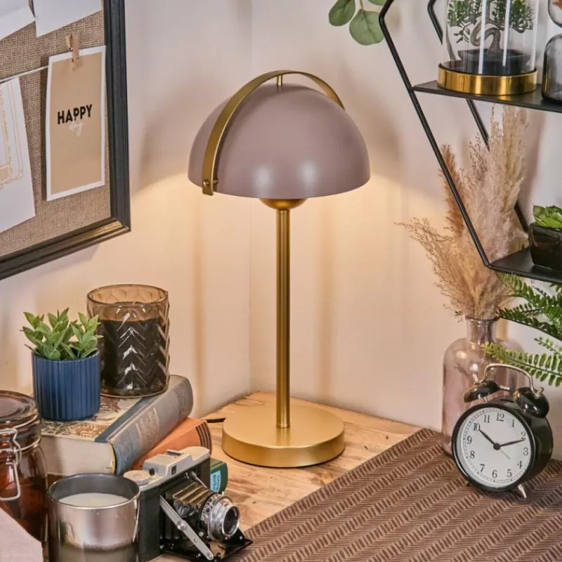 Lampes Dorées-hofstein Style champignon Guttsta Lampe à poser Or, 1 lumière