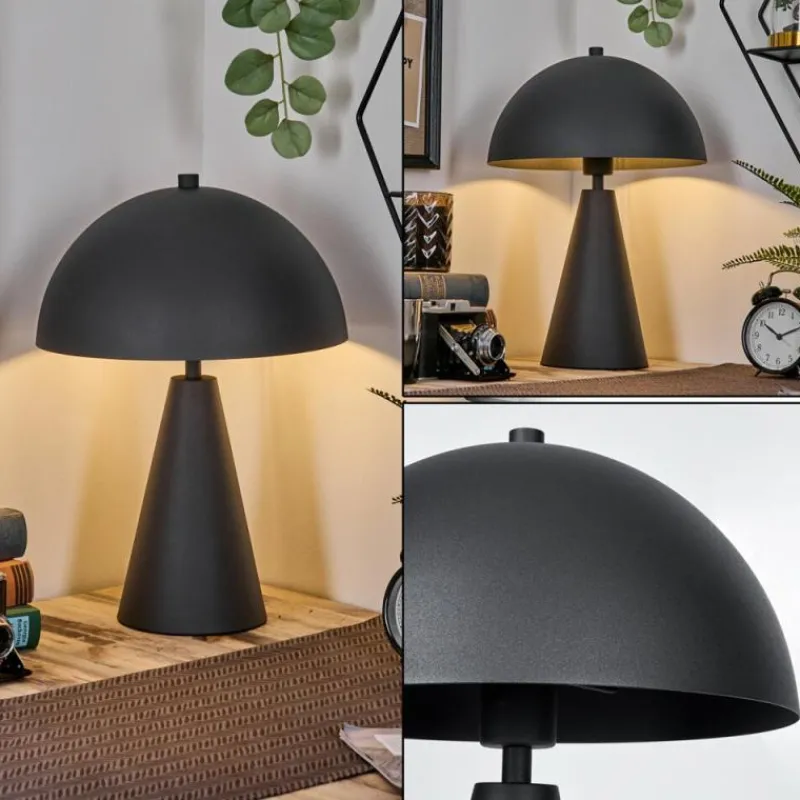 hofstein Style champignon Nor Lampe à poser Noir, 1 lumière