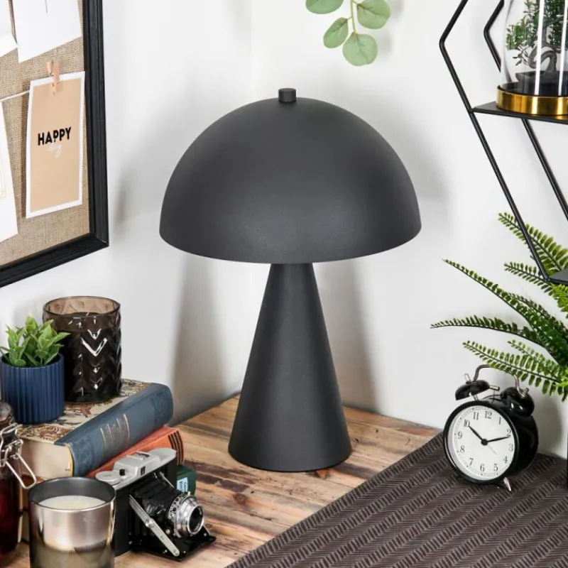 hofstein Style champignon Nor Lampe à poser Noir, 1 lumière