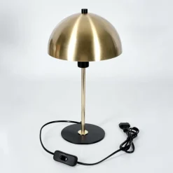 Luminaires Scandinaves-hofstein Style champignon Sandvig Lampe à poser Laiton, Noir, 1 lumière