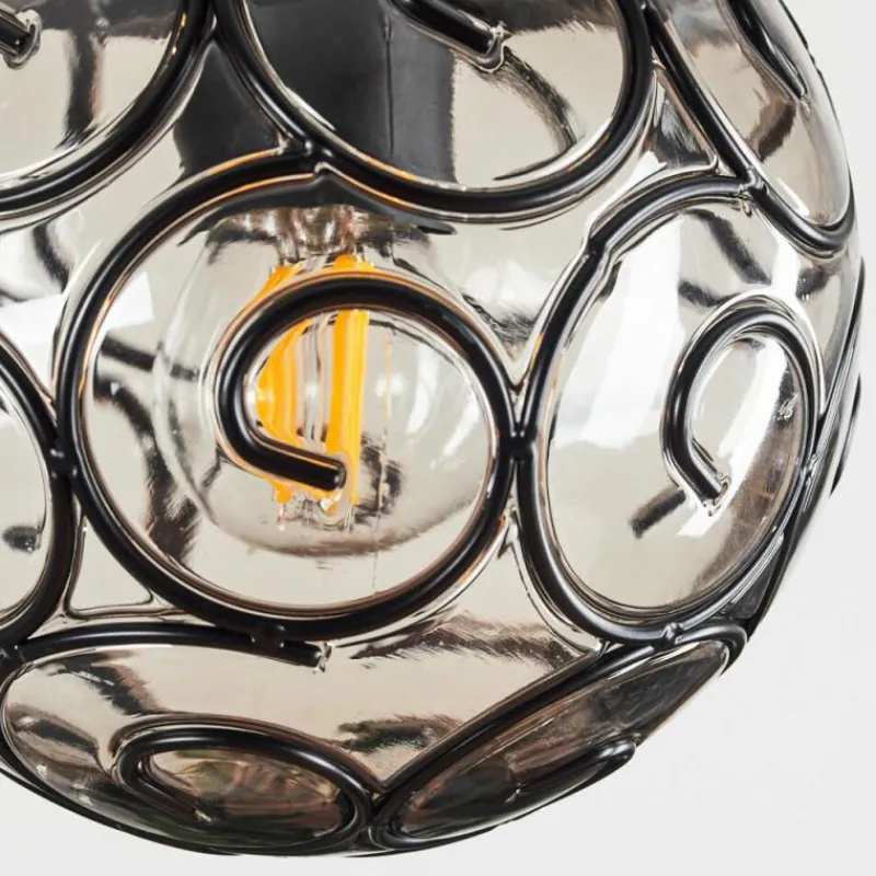 Luminaires Rustiques-hofstein Suspension Abodaneira Laiton, Noir, 4 lumières