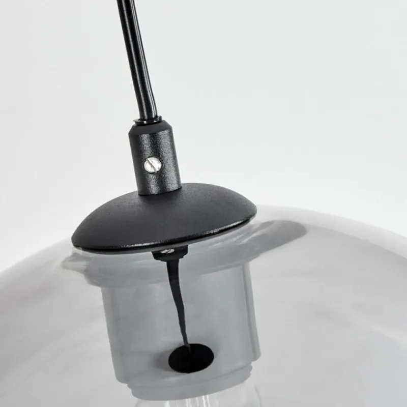 Suspension Verre Fumé-hofstein Suspension Acey Noir, 1 lumière