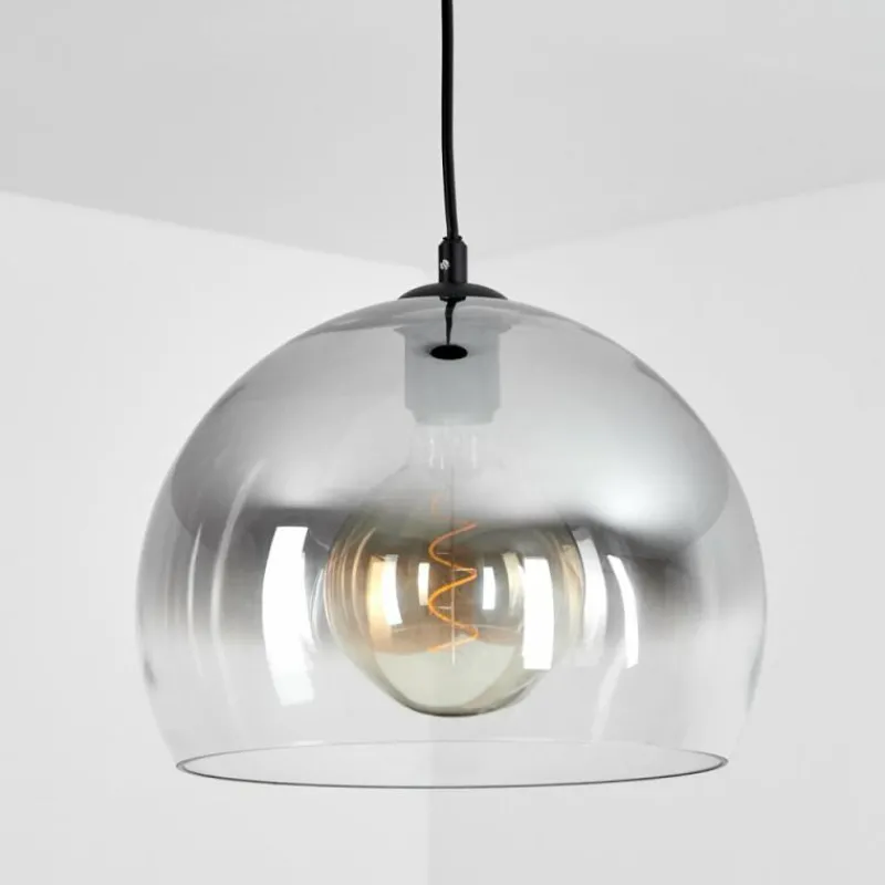 Suspension Verre Fumé-hofstein Suspension Acey Noir, 1 lumière