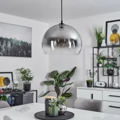 Suspension Verre Fumé-hofstein Suspension Acey Noir, 1 lumière