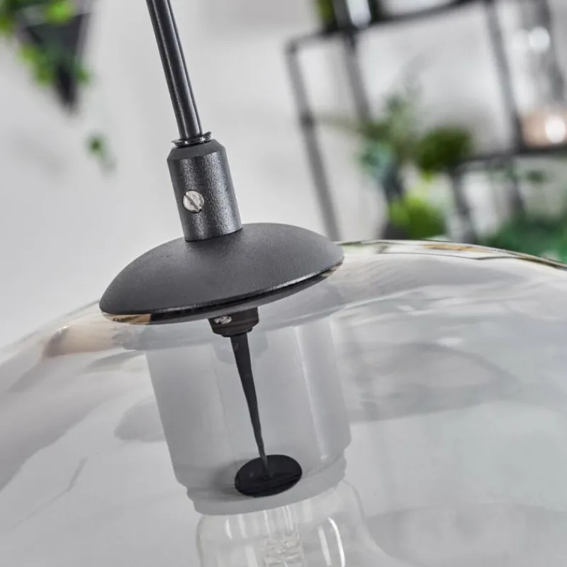 Suspension Verre Fumé-hofstein Suspension Acey Noir, 1 lumière