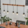 Luminaires Scandinaves-hofstein Suspension Afurada Écru, Noir, 5 lumières