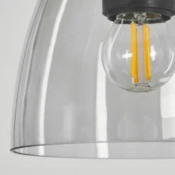 Luminaires Scandinaves-hofstein Suspension Afurada Écru, Noir, 5 lumières