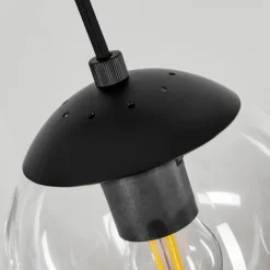 Luminaires Scandinaves-hofstein Suspension Afurada Écru, Noir, 5 lumières