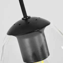 Luminaires Scandinaves-hofstein Suspension Afurada Écru, Noir, 5 lumières
