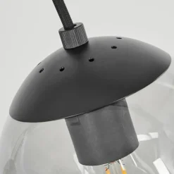 Luminaires Scandinaves-hofstein Suspension Afurada Écru, Noir, 5 lumières
