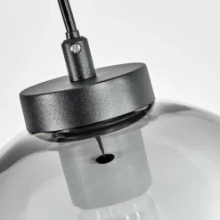 Suspension Verre Fumé-hofstein Suspension Aiguebelette Noir, 1 lumière