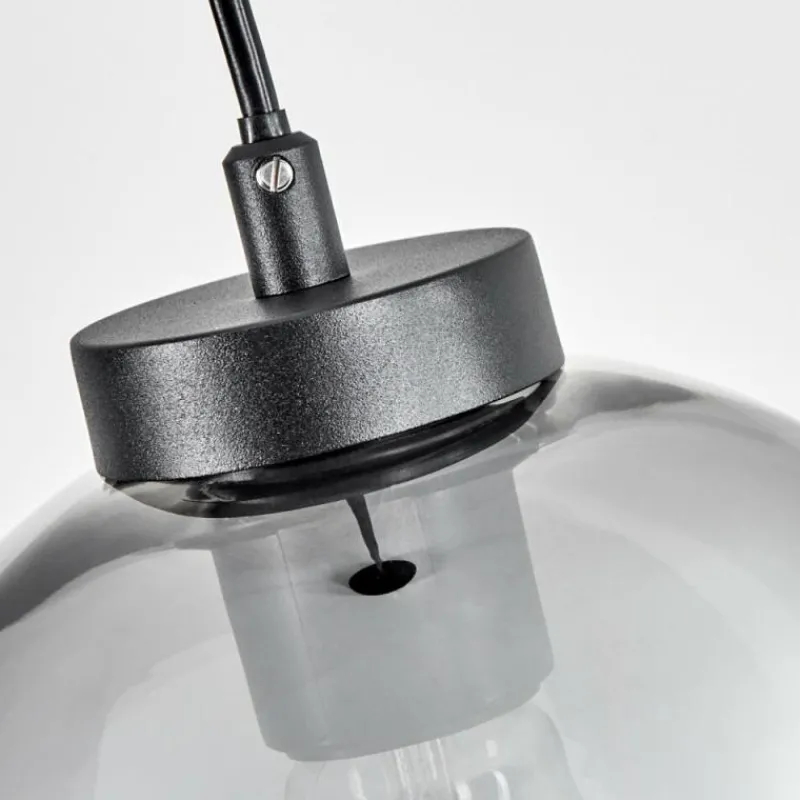 Suspension Verre Fumé-hofstein Suspension Aiguebelette Noir, 1 lumière