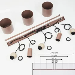 Lampes Vintages & Rétros-hofstein Suspension Alcafaz Moka, 5 lumières