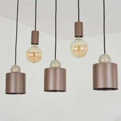 Lampes Vintages & Rétros-hofstein Suspension Alcafaz Moka, 5 lumières