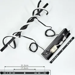 hofstein Suspension Alvarim LED Noir, 1 lumière