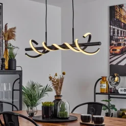 hofstein Suspension Alvarim LED Noir, 1 lumière