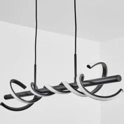 hofstein Suspension Alvarim LED Noir, 1 lumière