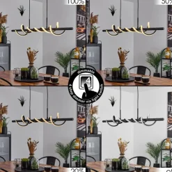 hofstein Suspension Alvarim LED Noir, 1 lumière