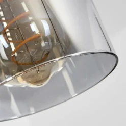 Suspension Verre Fumé-hofstein Suspension Amignon Noir, 3 lumières