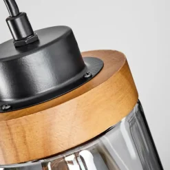 Suspension Verre Fumé-hofstein Suspension Amignon Noir, 1 lumière