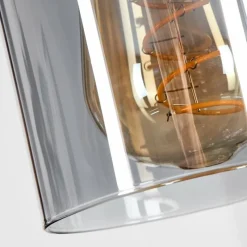 Suspension Verre Fumé-hofstein Suspension Amignon Noir, 4 lumières