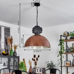 Lampes Industrielles-hofstein Suspension Amorots Noir, 1 lumière