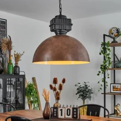 Lampes Industrielles-hofstein Suspension Amorots Noir, 1 lumière