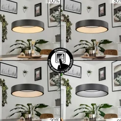 hofstein Suspension Areja LED Noir, Blanc, 1 lumière