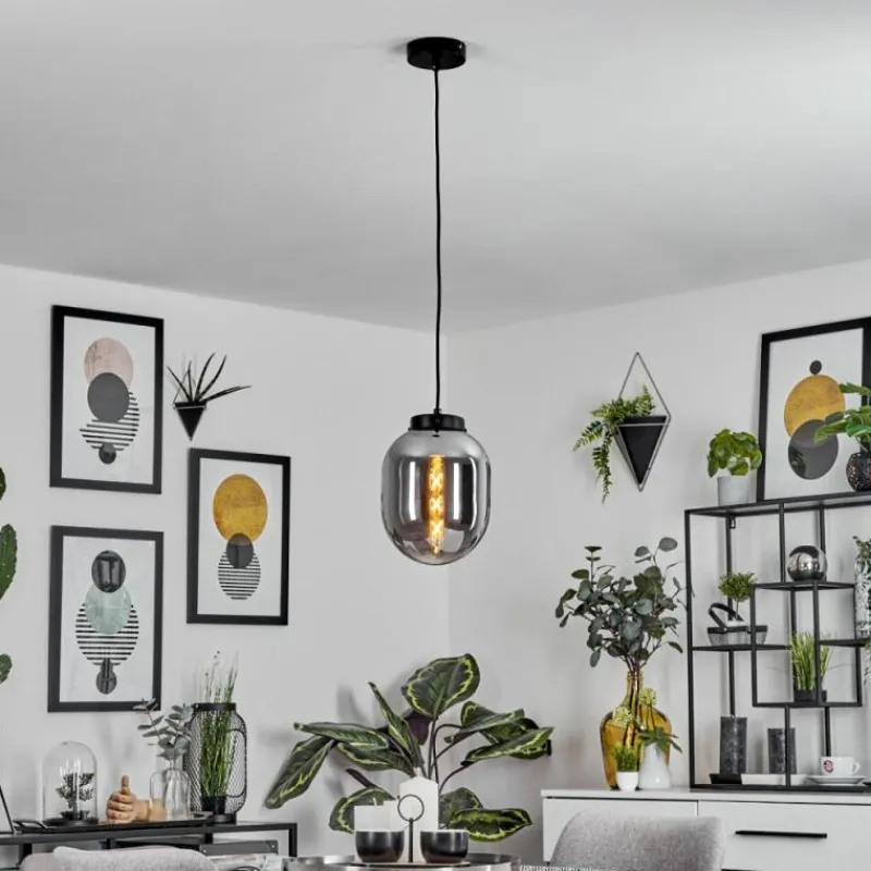 Suspension Verre Fumé-hofstein Suspension Arieux Noir, 1 lumière