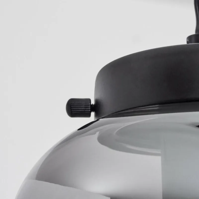 Suspension Verre Fumé-hofstein Suspension Arieux Noir, 3 lumières