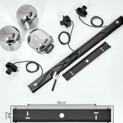 Suspension Verre Fumé-hofstein Suspension Arieux Noir, 3 lumières