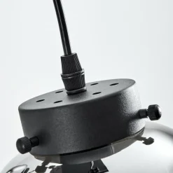 Suspension Verre Fumé-hofstein Suspension Arieux Noir, 6 lumières