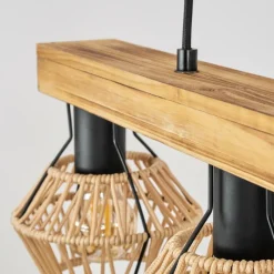 Style Boho-Chic-hofstein Suspension Auboncourt Écru, 4 lumières