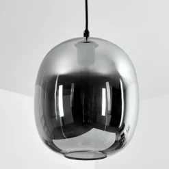 Suspension Verre Fumé-hofstein Suspension Augicourt Noir, 1 lumière