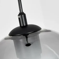 Suspension Verre Fumé-hofstein Suspension Augicourt Noir, 1 lumière