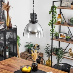 Suspension Verre Fumé-hofstein Suspension Aurouze Noir, 1 lumière