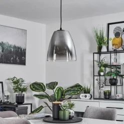 Suspension Verre Fumé-hofstein Suspension Autry Noir, 1 lumière