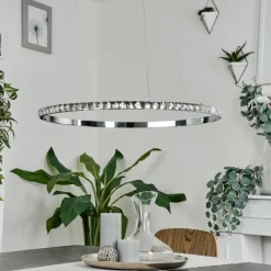 hofstein Suspension Avelar LED Chrome, Transparent, 1 lumière