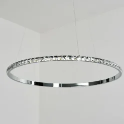 hofstein Suspension Avelar LED Chrome, Transparent, 1 lumière