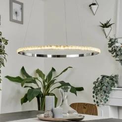 hofstein Suspension Avelar LED Chrome, Transparent, 1 lumière