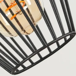 Lampes Vintages & Rétros-hofstein Suspension Aveloso Noir, 3 lumières