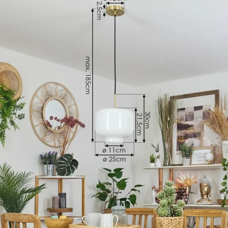 hofstein Suspension Banhos Laiton, 1 lumière