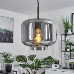 Suspension Verre Fumé-hofstein Suspension Banhos Noir, 1 lumière