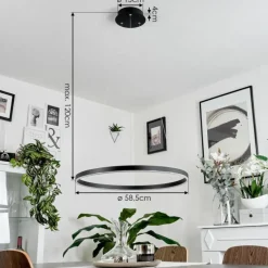 hofstein Suspension Barril LED Noir, 1 lumière