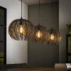 Lampes Industrielles-hofstein Suspension Beach Brun, Noir, 3 lumières