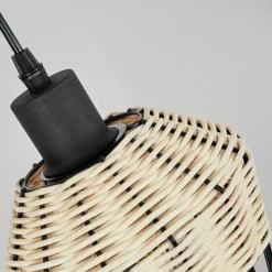 Luminaires Scandinaves-hofstein Suspension Benagil Bois clair, Noir, 3 lumières